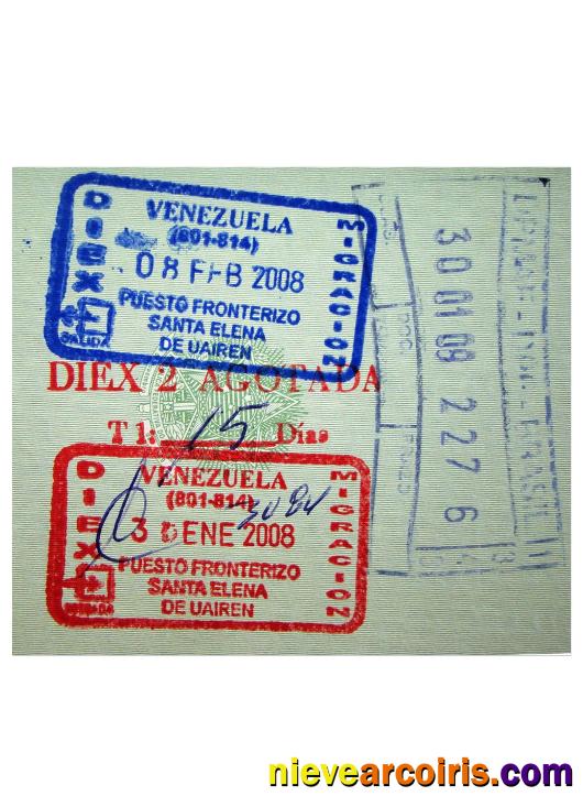 VENEZUELA VIZA STAMP